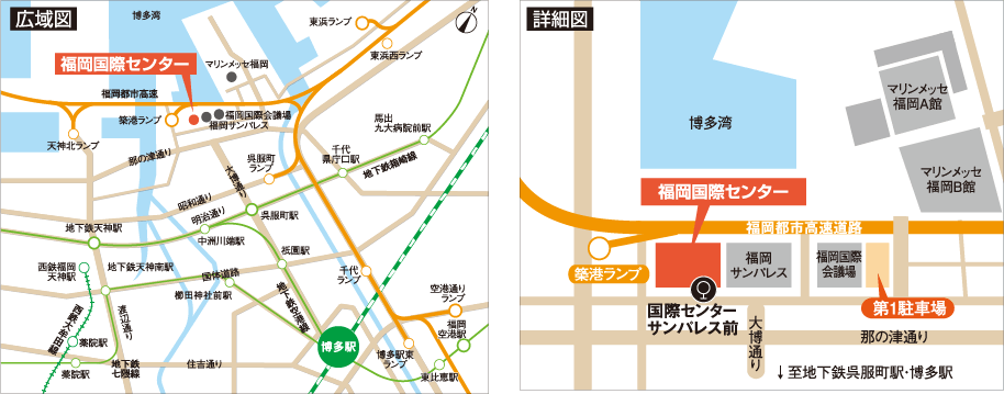 福岡国際センターの詳細図