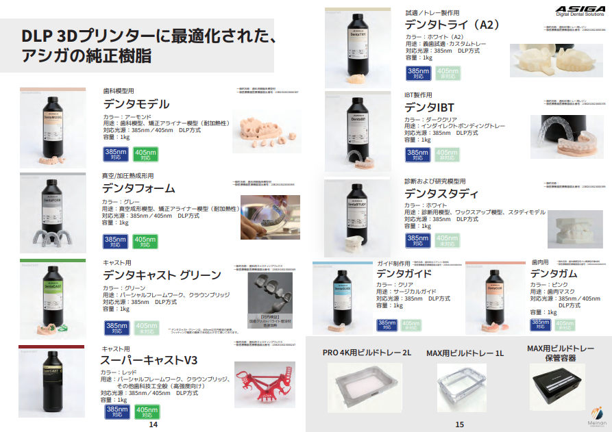 3Dプリンター樹脂　アシガマテリアルシリーズの写真